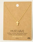 Cross Pendant Necklace - Gold