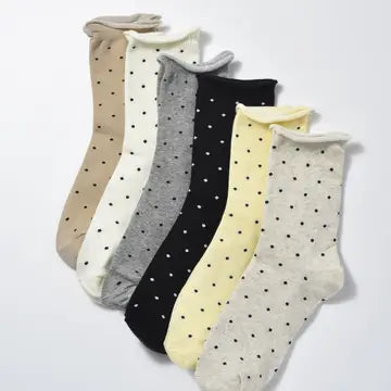 Japanese Polka Dot Socks · Black