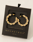 Gold Dipped Braided Hoop Earrings