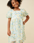 Floating Petal Puff Tween Dress