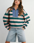 The Coastal Stripe Sweatshirt