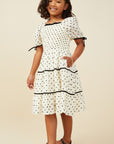 Cookies and Cream Polka Dot Tween Dress