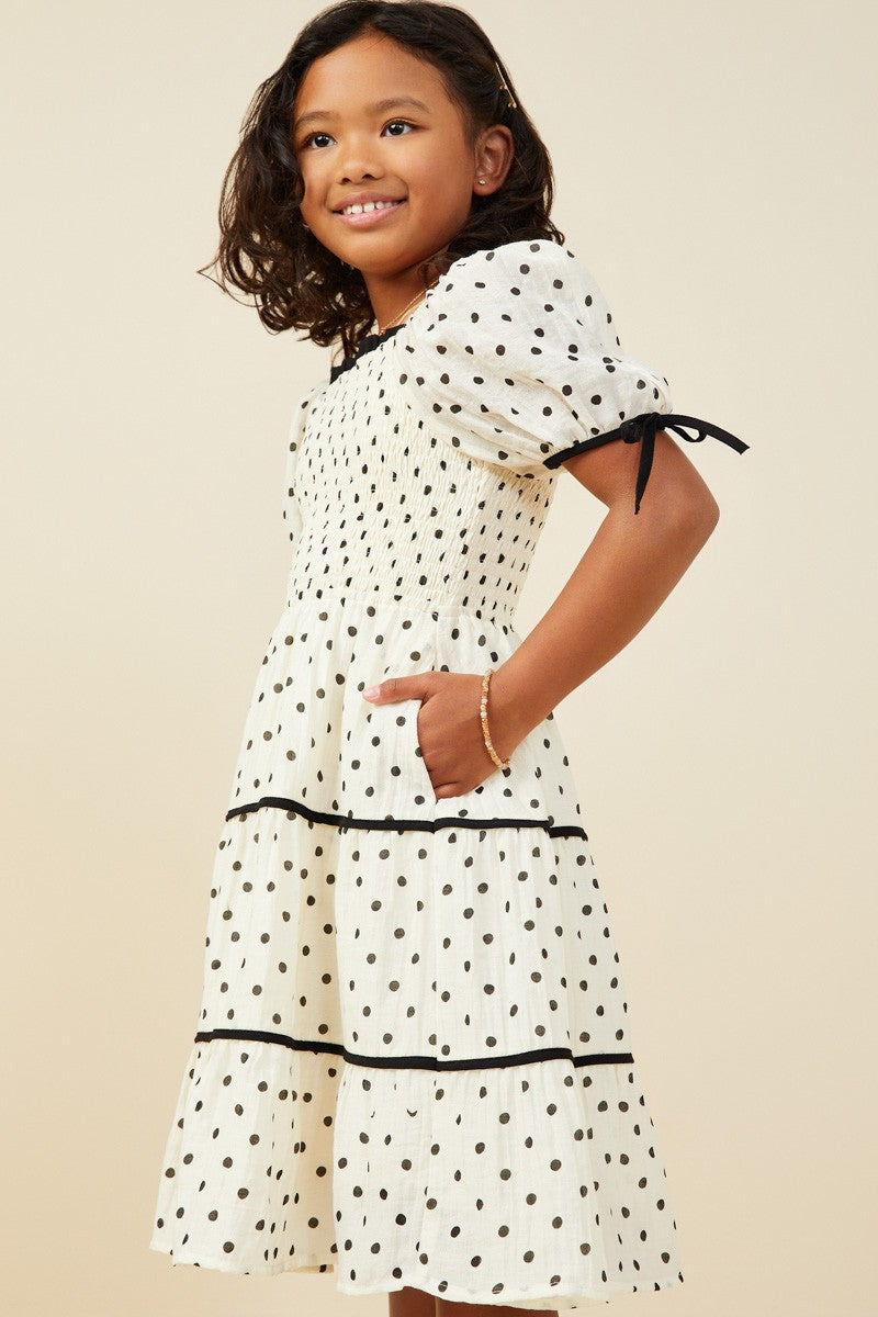 Cookies and Cream Polka Dot Tween Dress