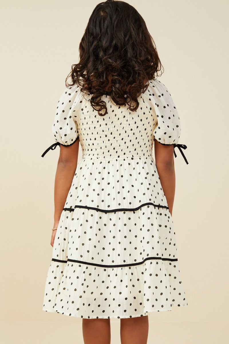 Cookies and Cream Polka Dot Tween Dress