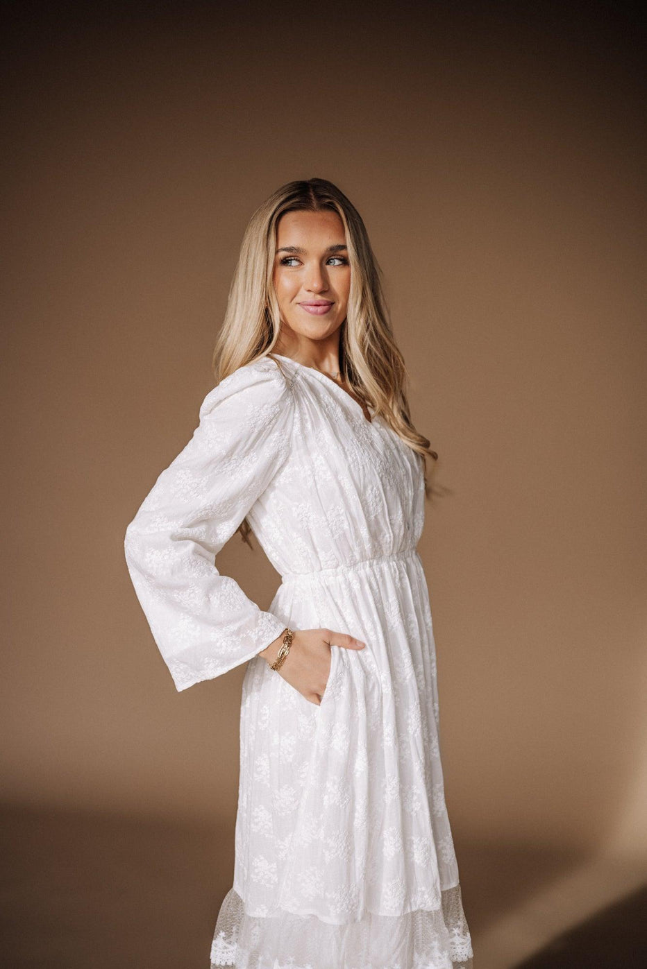The Floral Reverie White Dress – Twirl Boutique
