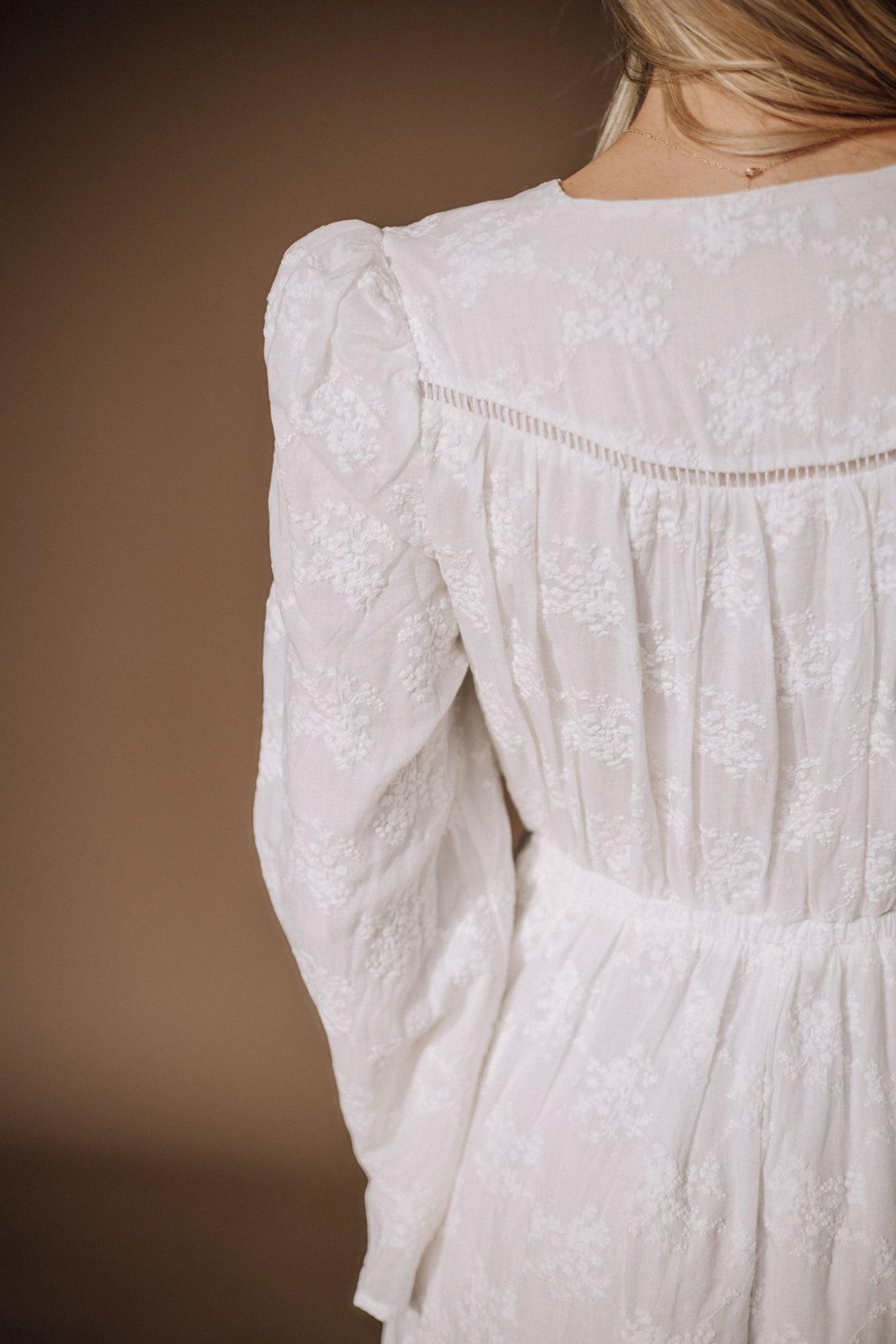 The Floral Reverie White Dress