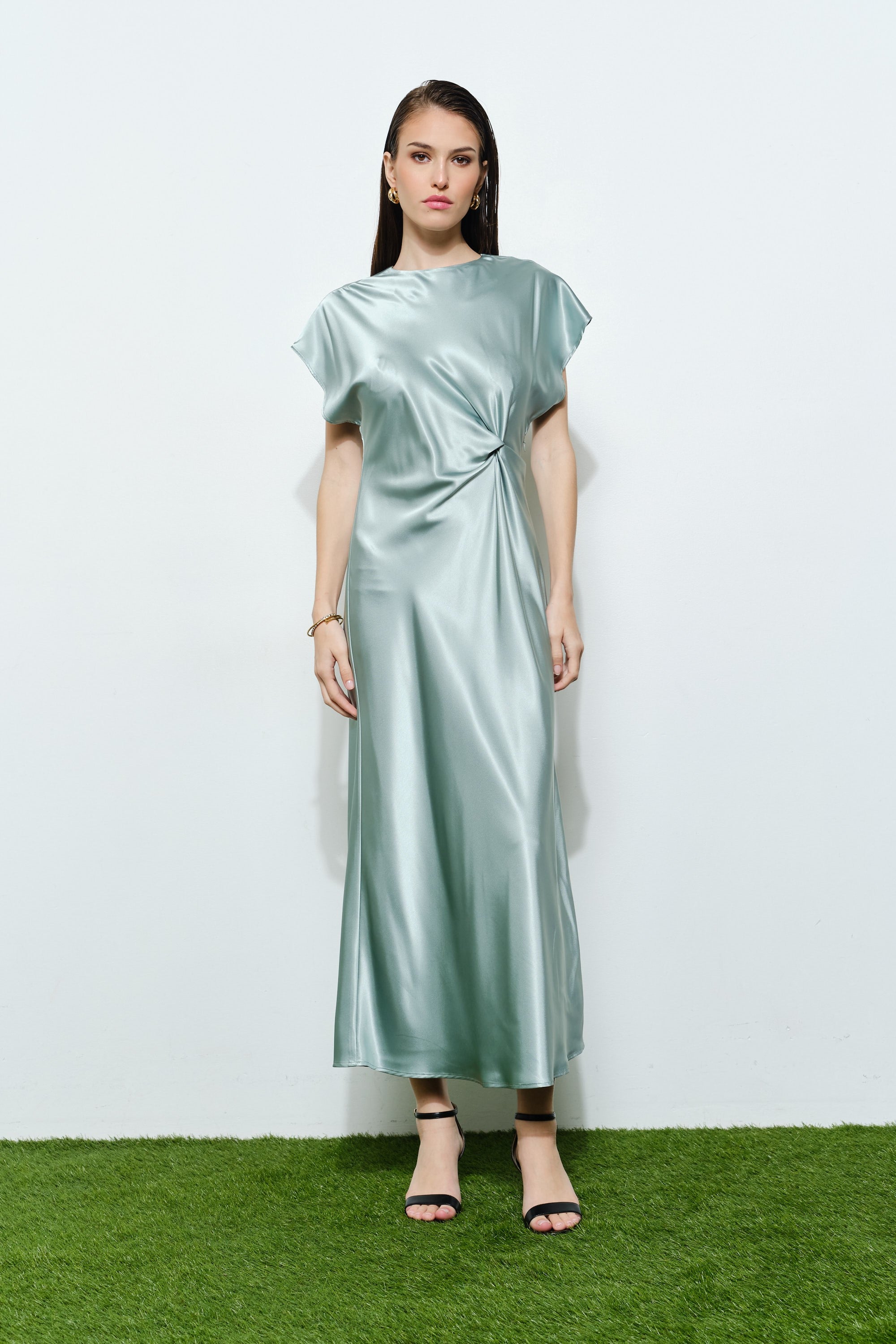 Seafoam Green Knot Silk Formal