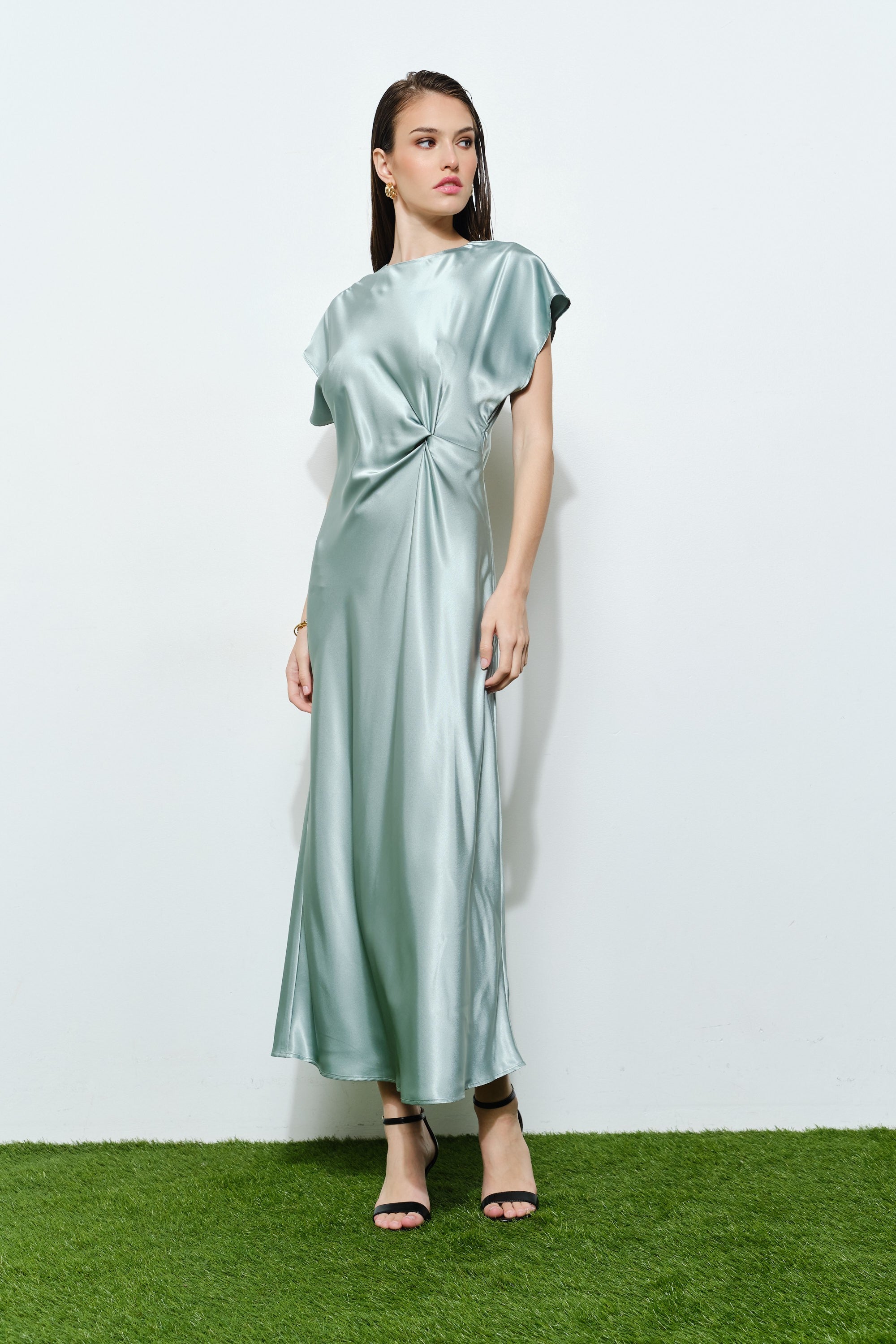 Seafoam Green Knot Silk Formal – Twirl Boutique