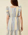 Blueberry and Lemon Stripe Tween Dress