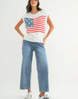 American Flag Sweater Tank
